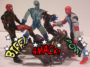 Spideys lay the smack down on Venom