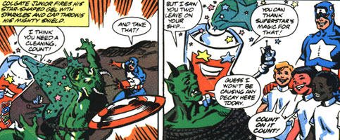 Colgate Jr. & Captain America!